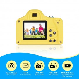Digital Camera for Children Max. 5 Mega Pixels 1080P Kids Digital Camera 1.5 Inch Screen Mini Cute Children's Camera