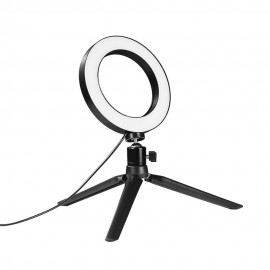 Dimmable Wide Dimming Range LED Ring Fill in Light Tripod for Camera Photo Studio Selfie Photography