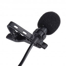 Andoer Mini Clip-on Lapel Lavalier Microphone Mic Earphone Omni-directional Condenser Hands-free 3.5mm Jack for iPhone 6/6 plus/5 iPad Smartphones Computer PC Laptop Loudspeaker Live Stream Singing